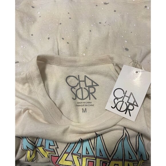 CHASER Def Leppard World Tour Concert Graphic Tee Au Lait Cotton Size M - Picture 4 of 5